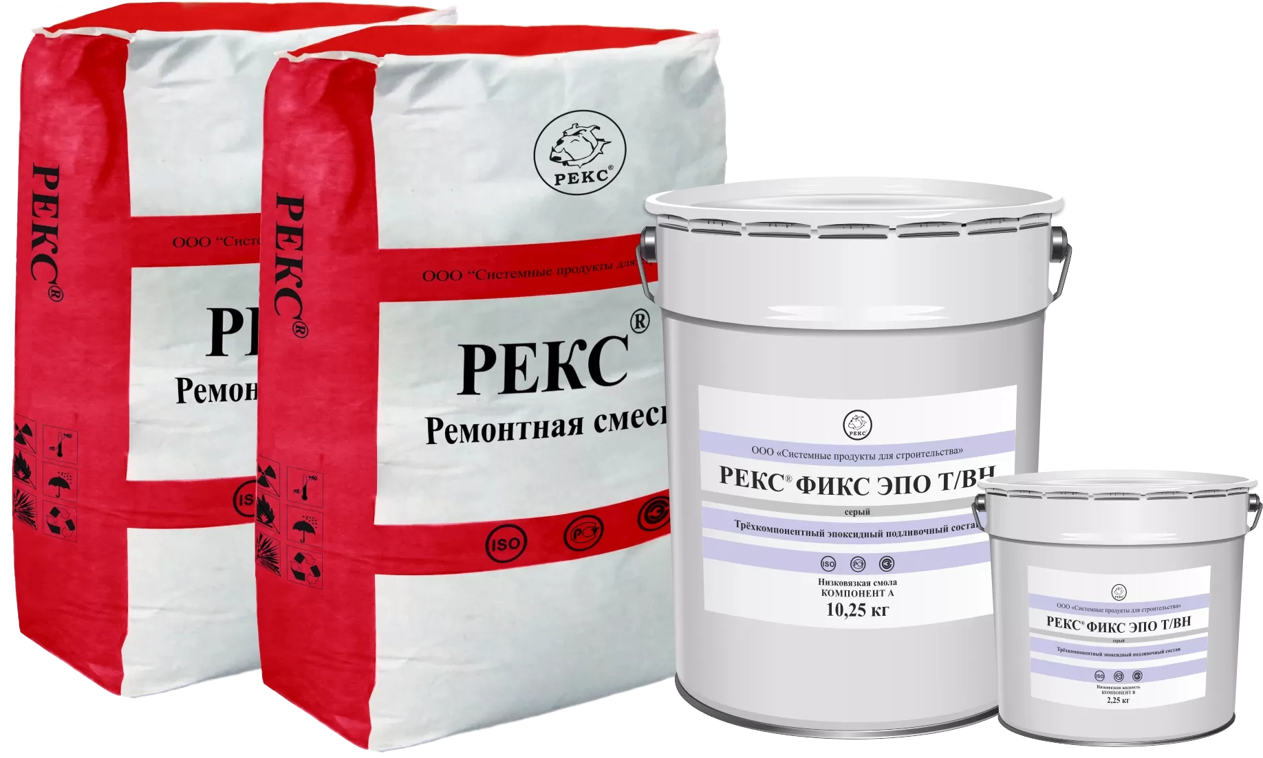 Рекс® Фикс Эпо Т/Вн Серый (комплект 62,5 кг)
